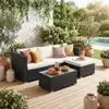 sweeek - Gartenlounge aus Polyrattan für 4 Personen - Produktbild-Vorschau 5
