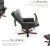 Fauteuil relax avec pied en croix - noir/marron Voir les images du produit 3
