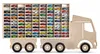 Modellauto-Regal für 80 Autos 1:64 – Wandregal & Setzkasten für Spielzeugautos, Lkw-Motiv, Birken-Sperrholz – im eingerichteten Kinderzimmer Produktbild-Vorschau