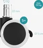 kwmobile 5x Hartboden Rollen mit Bremse 11/22 mm - auch für Produktbild-Vorschau 4