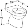 Geberit Renova staand toilet, diepspuitmodel, wit, Rimfree, Productafbeelding-voorbeeld 3
