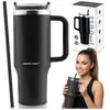 Berdsen Vakuum-Thermosbecher mit Strohhalm 1180 ml schwarz Produktbild-Vorschau 1