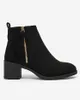 Royalfashion Schwarze Damenstiefel aus Öko-Wildleder Produktbild-Vorschau 4