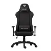 A black gaming chair is shown from the front against a white background. Produktbild-Vorschau