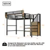 A diagram of a loft bed with dimensions and text indicating mattress size recommendations. Podgląd zdjęcia produktu