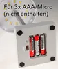 Lampa stołowa LED 26cm, biała, bateria 3xAA A, ściemnialna, Podgląd zdjęcia produktu 3