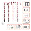 Four candy cane-shaped LED lights with a battery pack and informational graphics. Anteprima dell’immagine prodotto