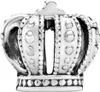 A close-up, studio shot of a silver crown charm. Produktbild-Vorschau