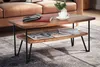 Table basse 90x50x40 cm sheesham bois massif / métal table Voir les images du produit 2