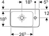 Geberit RenCompact HWB, 400x250 mm, HL re, mit ÜL, 1 Stk. Produktbild-Vorschau 5