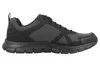 A side view of a black Skechers men's sneaker against a white background. Anteprima dell’immagine prodotto