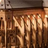 Close-up view of a wooden 3D model of the Notre-Dame Cathedral. Náhled obrázku produktu