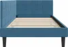 vidaXL Rohový rám postele s čelom modrý 90 cm x 200 cm Náhľad obrázku produktu 6