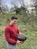 Vintage piłka do rugby z drewnianym stojakiem Podgląd zdjęcia produktu 4
