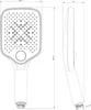 Handbrause HB152E - ABS - eckig - Anti-Kalk - 3 Produktbild-Vorschau 2