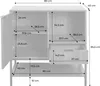 Credenza a 1 anta in legno di noce, 80cm, Noce Anteprima dell’immagine prodotto 7