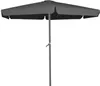 A dark gray square umbrella is shown against a white background. Produktbild-Vorschau