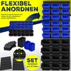 Masko® Stapelboxen Wandregal 32tlg Box Sichtlagerkästen Produktbild-Vorschau 5
