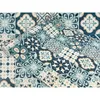 A roll of wallpaper with a blue and white tiled pattern. Produktbild-Vorschau
