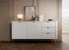 BETTSO Weiß LANTE Kommode 163 cm - 2 Türen, 3 Schubladen, Produktbild-Vorschau 2