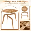 COSTWAY Beistelltisch Holz, runder Gartentisch, Holztisch Produktbild-Vorschau 7