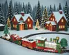 Weihnachtszug Eisenbahn mit 3 Waggons Schienen & LED Licht Produktbild-Vorschau 6