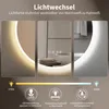 HOKO LED Wandspiegel Rund 80 cm Anti-fog Uhr Modernes Produktbild-Vorschau 3