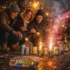 Three people are celebrating with fireworks and sparklers. Náhled obrázku produktu