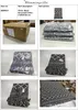 A collage of images showing a black and white recycled cotton throw, including its packaging and detail shots. Náhľad obrázku produktu