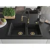 Mexen Tomas 2-Becken-Granitspüle mit Mischbatterie Aster, Produktbild-Vorschau 3