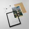 Gerahmtes Poster - Schwarzer Rahmen - Berge Weg Wald - Produktbild-Vorschau 4