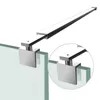 A close-up view of a shower screen stabilizer bar attached to a glass panel. Produktbild-Vorschau