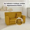 Kindersofa aus Schaumstoff Gelb, ausklappbar und bequem, Produktbild-Vorschau 6