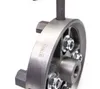 A close-up view of a metal chuck for a lathe, with a white background. Produktbild-Vorschau