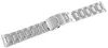 Gliederband Edelstahl Armband in silber, gebürstet, , 22 mm Produktbild-Vorschau 2
