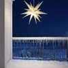 LED Stern Kunststoff weiß Ø 35 cm 1 LED warmweiß, Timer Produktbild-Vorschau 3