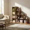 Relaxdays Stufenregal, 10 Fächer, HBT: 129,5 x 129,5 x 29 Produktbild-Vorschau 2