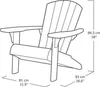 Keter Alpine Adirondack Stuhl Grau mit Getränkehalter – Produktbild-Vorschau 7