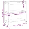 Wózek kuchenny MONZA 84x40x90 cm lite drewno sosnowe Podgląd zdjęcia produktu 10