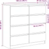 vidaXL Credenza bianca 100x35x99 cm Materiale a base di Anteprima dell’immagine prodotto 8