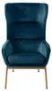 home24 Ohrensessel - inkl. Hocker - Samt - Marineblau Produktbild-Vorschau 10
