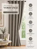 Verdunkelungsvorhang Samt weich 140x225 cm Taupe Ösen Produktbild-Vorschau 2