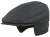 Bullani Flatcap Schiebermütze mit Ohrenklappen 100% Kaschmir in blau