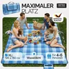 DETEX® Picknickdecke Campingdecke XL 195x150 cm Wasserdicht Produktbild-Vorschau 2