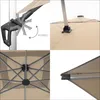 A collage of four close-up images showing different parts of a patio umbrella. Produktbild-Vorschau