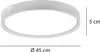 Plafoniera a LED bianco opaco, Ø 45 cm Anteprima dell’immagine prodotto 4