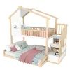 okwish Etagenbett 90/140x200 Holz-Doppelbett mit Zaun und Produktbild-Vorschau 10