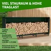 TTL GARDEN Kaminholzregal L 300x36x116cm Schwarz mit Produktbild-Vorschau 7