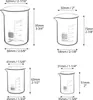 Glas Becherglas 25ml 50ml 100ml 200ml, 4er Set Abgestufter Produktbild-Vorschau 6