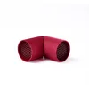 Two red cylindrical speakers with honeycomb grilles are placed side-by-side on a white background. Podgląd zdjęcia produktu